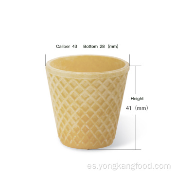 Productos de obleas en forma de taza pequeña